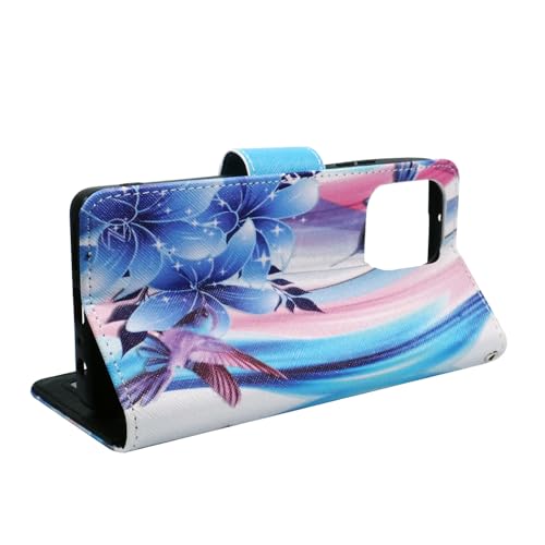 Zase Moto G Stylus 5G (2025/2026) Wallet Phone Case Purse Protective Premium PU Leather Cover Magnetic Closure w/Kickstand ID Card Slot Wrist Strap Cute Design for Motorola G Stylus (Blue Bird) by Zase - Image 4