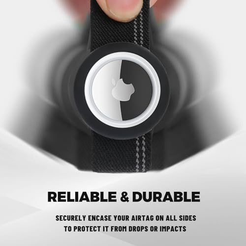 silicone airtag holder for pop-up wallets elastic strap wallet attachment  secure lightweight compatible with apple airtag 1-pack silicone version black
