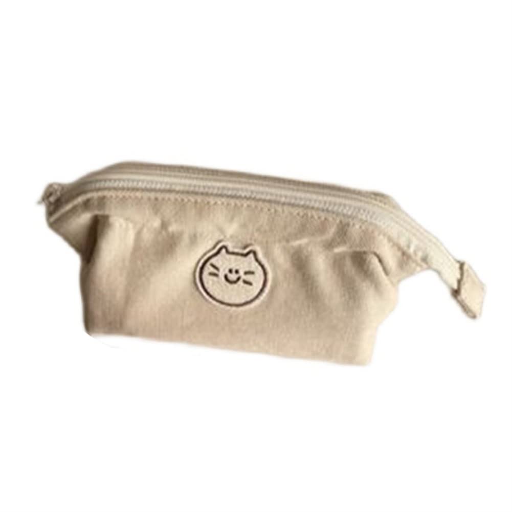 Amazon Co Jp Keyue ペンケース 韓国ins人気 ック生地ペンケース 大容量 収納 可愛い シンプルなデザイン 文房具 男の子 女の子 子供 小学生 中学生 高校生 大学生 社会人用 19 9 8 5cm ホワイト 文房具 オフィス用品