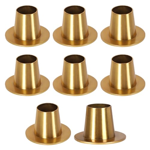 Opiniones de Candeleros los mejores 5. 48 mumisuto Candeleros para Velas, Juego de 8 Portavelas Decorativo para Sala, Portavelas Dorado de Metal, Candelabros para Velas de Mesa Vintage para Velas para Decoraciones