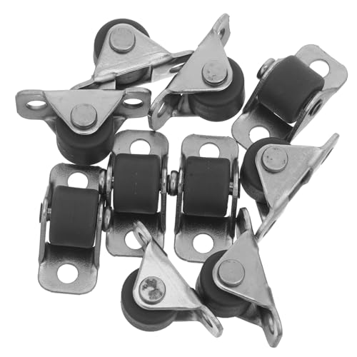 OFFSCH 10個定向輪 静音滑車 小型ラバーキャスター 車輪家具用 耐久性低 固定式 隠し設計 滑らか移動 引き出しクローゼット用 床保護 対応