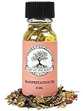 Manifestation Oil 1/2 oz | Handmade with Herbs | Goals, Wishes, Dreams & The Law of Attraction Intentions & Rituals | Wiccan Pagan Spirituality Conjure & Magic