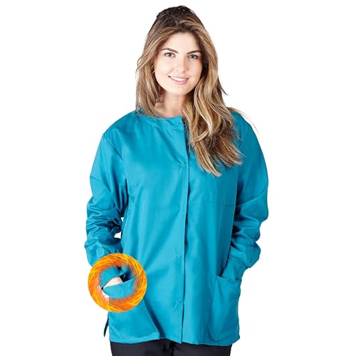 M&M SCRUBS Women's Scrub Jacket Medical Scrub Jacket S Teal