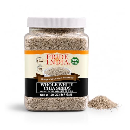 Pride Of India White Chia Seeds, 1.25 lb | Whole