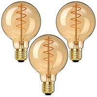 HEWA-Tech e27 Vintage led Light Bulbs 2000K Warm White Edison dimmable Screw Light Bulb (3PACK)