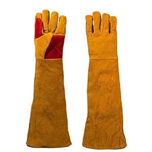 MAGIIN Extreme Heat & Fire Resistant Gloves Leather With Kevlar Stitching,Perfect For Fireplace, Stove, Oven, Grill, Welding, BBQ, Mig, Pot Holder, Animal Handling, 23.62 Inches/ 60cm 1 Pair - Online Marketplace