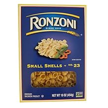 Ronzoni Small Shells Non GMO 16 Oz. Pack Of 3.