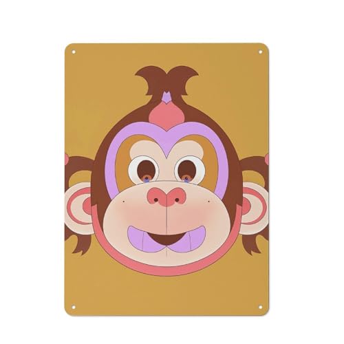 Peintures à suspendre en métal de singe pour l'ambiance d'un bar ou café