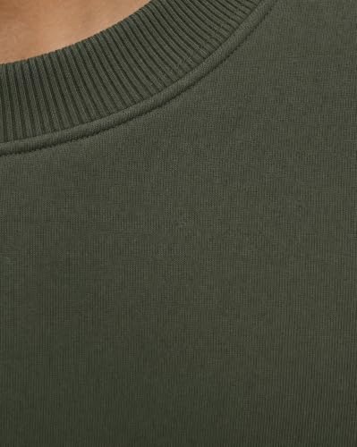Image of Nobero Oversized Sweatshirts for Man Stylish Crew Neck | 280 GSM Rich Cotton Fleece Solid Oversized Fit Full Sleeve Sweatshirt for Men | Stylish Casual Wear Winter Sweatshirt for Men