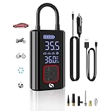 SERVOMASTER ポータブルタイヤエアコンプレッサー、150PSIポータブル車用タイヤエアポンプ、デジタル圧力計付き充電式バッテリー、車用高速インフレーション