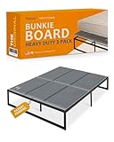 Meliusly Heavy Duty 10mm Bunkie Board Queen Size (60x80'') Patent Pending Low Profile Bed Board Design - Breathable, Noise Minimizing, Moisture Resistant Bunkieboards, Low Profile Bed Support
