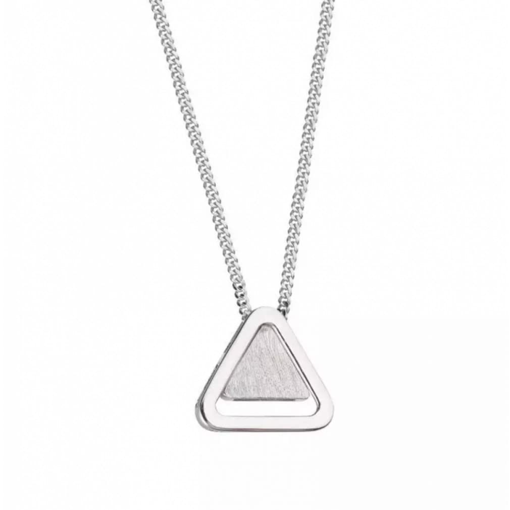 Collier triangle argent 925 le cadeau géométrique pour femme - 5