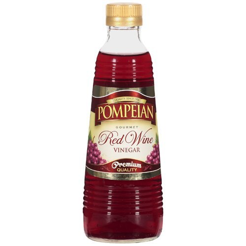 Pompeian Vinegar 16oz Bottle (Pack of 3) Select Flavor Below (Premium Red Wine)