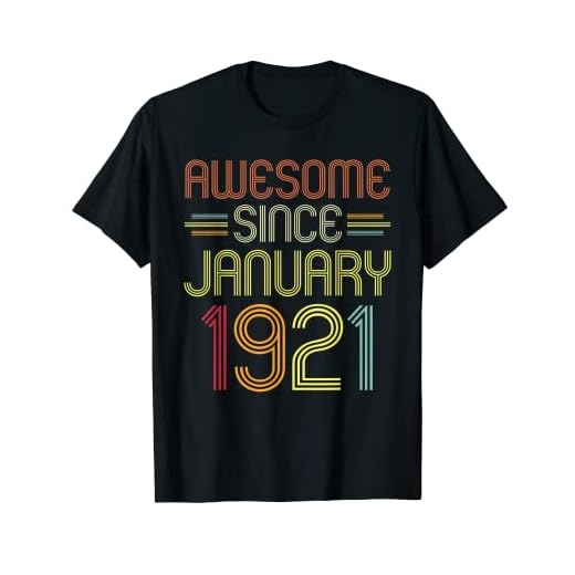 Regalo de 101 cumpleaños impresionante desde enero de 1921 101 años Camiseta