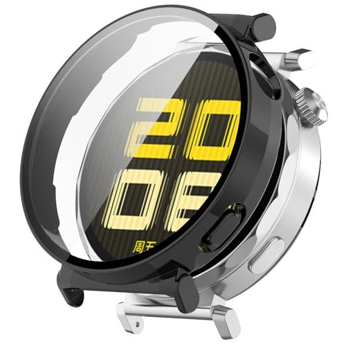 Coque Huawei Watch GT5 41mm noire avec protection d'écran en verre trempé