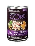 Wellness CORE 95% 6 x 400g, Huhn & Truthahn – Hundefutter Nass, stückige Pastete für Welpen, getreidefrei, natürlich, hypoallergen, proteinreich, hoher Fleischanteil