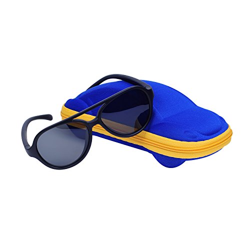Qixuan Lunettes de Soleil Bébé et Enfants (3-8 ans) QIXU Caoutchouc Flexible Lunettes Garçon et Fille Polarisées UV400 Cover