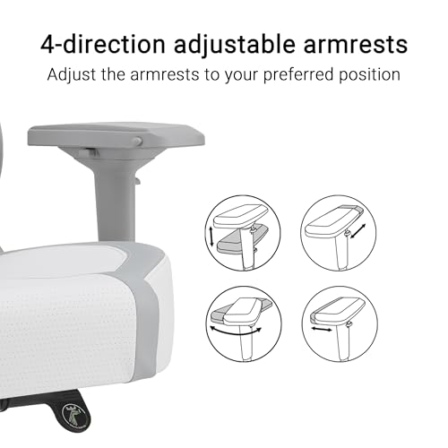 ROG CHARIOT X CORE Sedia Gaming Ergonomica, Supporto Lombare Integrato, Braccioli 4D Regolabili, Poggiatesta Imbottito, Passante per riporre gli Accessori, Disponibile in 3 Colori, Bianca - Sedia gaming - Immagine 2