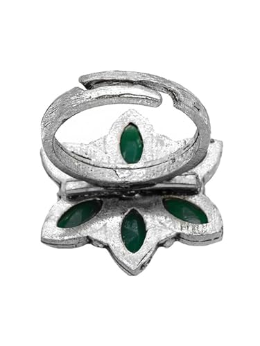 Juego de joyas Urmi de plata y verde para regalar en aniversarios 6