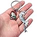 SONGCHANGJEWELRY DMSL Anime Figure Swords Alloy Enamel Keychain Demon Stuff Merch Halloween Cosplay Costume Accessories Women Men Jewelry Gift, Giyuu