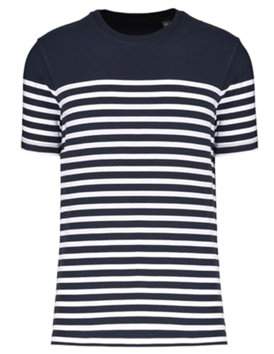 T-Shirt rayé Kariban finitions haut de gamme en coton durable