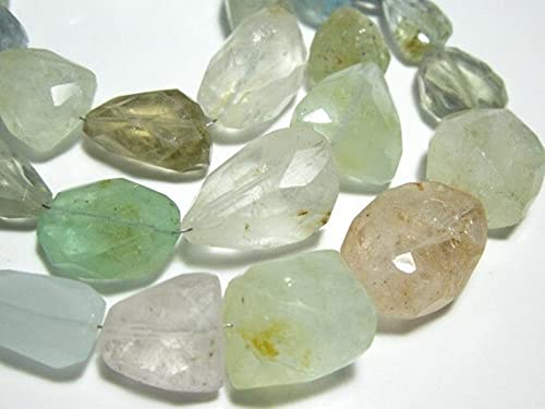 Aigue-marine pierres naturelles en pépites facettées 10-20mm pour bijoux luxe