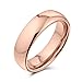 Produktbild Bling Jewelry Schlichte einfache Kuppel Paare Titan Hochzeit Band Rose Gold vergoldet Ring für Männer für Frauen Komfort Fit 6MM