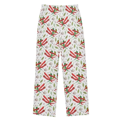 Pepper Boys Long Pants Soft Trousers Elastic Waist Kids Lounge Bottoms with Pockets S