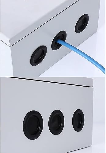 Miniatura 6 de Vrupin Kit de ojales de goma de 188 piezas  Tapones de goma para agujeros redondos, cableado, electricidad, fontanería y más