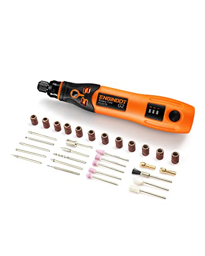Multifunktionswerkzeug, ENGINDOT 3.7V Multifunktionswerkzeug Drehwerkzeug mit 32 Zubehörteilen, 3-Gang-und USB-Lade-Mehrzweck-Elektrowerkzeug, ideal zum Schleifen, Polieren und DIY-Kleinprojekte Cover