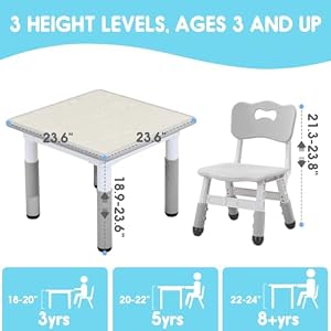 Kids Table and Chair Set, Adjustable Kids Table, Toddler Non-Slip Table Legs&Organizer Graffiti Desktop Suitable for Kids Table and Chairs Ages 3-12 Kids Table and Chair Set Adjustable Kids Table Toddler Non Slip Table LegsOrganizer Graffiti Desktop Suitable for Kids Table and Chairs Ages 3 12
