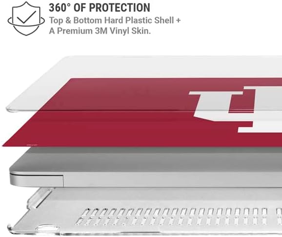 Skinit Case + Skin Compatible with MacBook Pro 13in M1 (2021) - Officially Licensed IU Logo Design