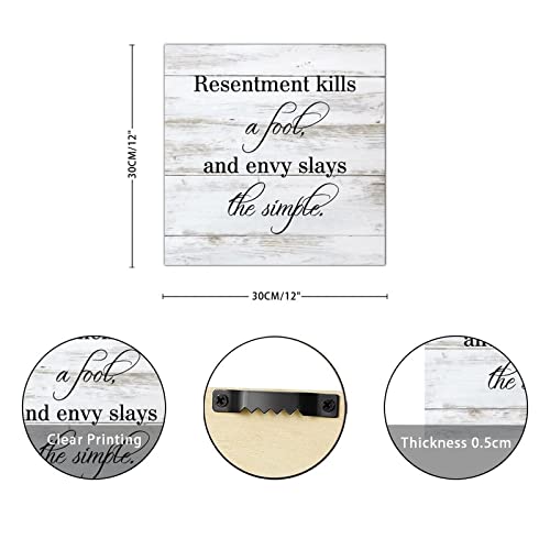 Décoration murale rustique plaque bois citations maison 30cm