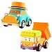 INSOON Toddler Toys Car and Truck Toys for 1 2 3 4 Year Old Boys Girls Electric Musical Toys Car with Universal Wheels 2 Pack Cartoon Car Toys Early Educational Toys for Toddler