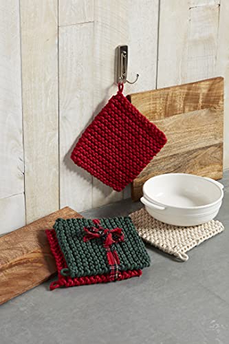 Maniques crochet de Noël Mud Pie isolation mains cuisson four