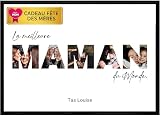 GiveSmiles MAMAN Poster Personnalisé avec 5 Photos dans les Lettres...