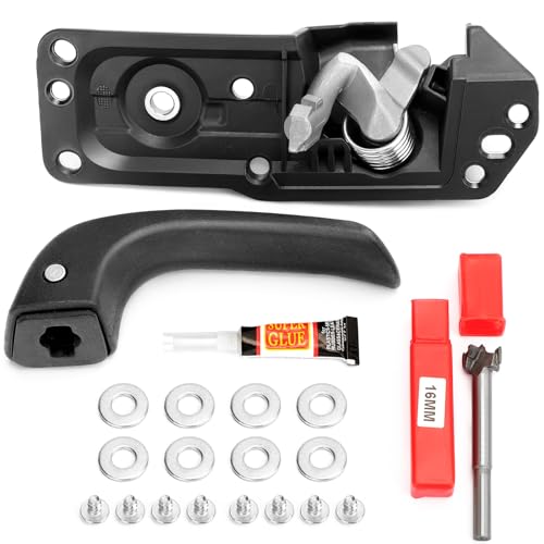 X4XZ 20833606 Left Driver Side Interior Door Handle Kit for 2007-2014 Chevy Silverado Tahoe Suburban Avalanche/GMC Sierra Yukon Yukon XL/Cadillac Escalade 20871488 80374
