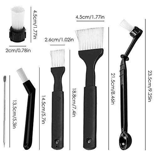 7 Pcs Cleaning Brush Set,DanziX Practical Brush for Cleaning Coffee Machine,Coffee Grinder and Other Home Kitchen Accessories