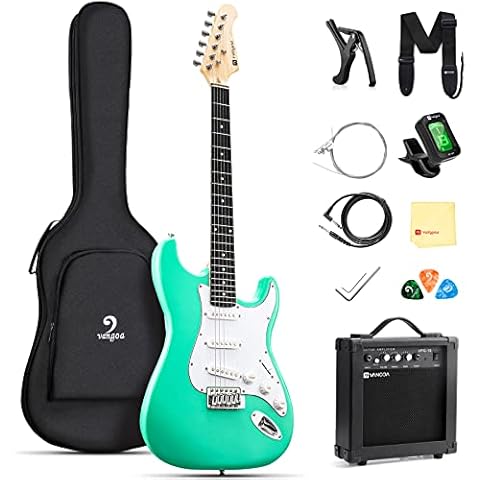 Kit de guitarra eléctrica Vangoa de 39 pulgadas con amplificador de 10 vatios Cover