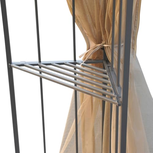 Outsunny 3(M) x3(M) Garden Gazebo Double Top Outdoor Canopy Patio Event Party Wedding Tent Backyard Sun Shade with Netting - Cream White 9 Outsunny 3(M) x3(M) Garden Gazebo Double Top Outdoor Canopy Patio Event Party Wedding Tent Backyard Sun Shade with Netting - Cream White - Image 9