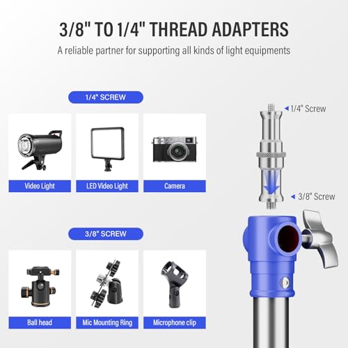 Image of Heavy Duty Light Stand Photography 9.1ft /280cm All Metal Tripod