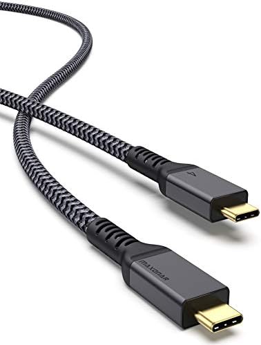 Maxonar [6.6Ft] Thunderbolt 4 Cable, 40Gbps Thunderbolt Cable with 8K/5K@60Hz and 100W Charging Compatible with Thunderbolt 4/3, USB4, and USB C
