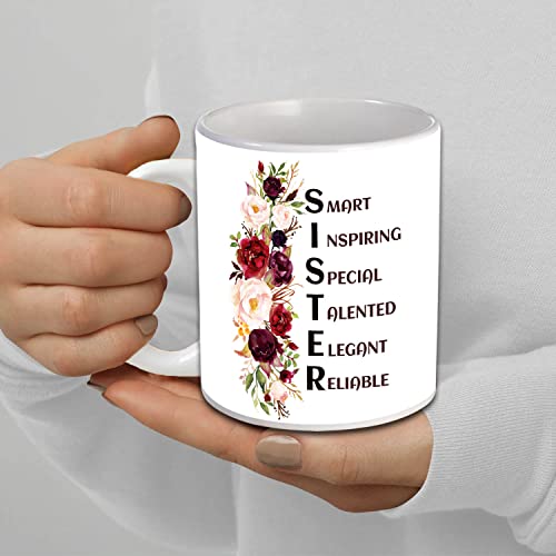 Image of Gift for Sister | Rakhi Gift for Sister Sister on Birthday, Raksha Bandhan Sister Quoted Keyring with Printed Mug (350 Ml) and Cushion (12 X12 inch) with Greeting Card Combo