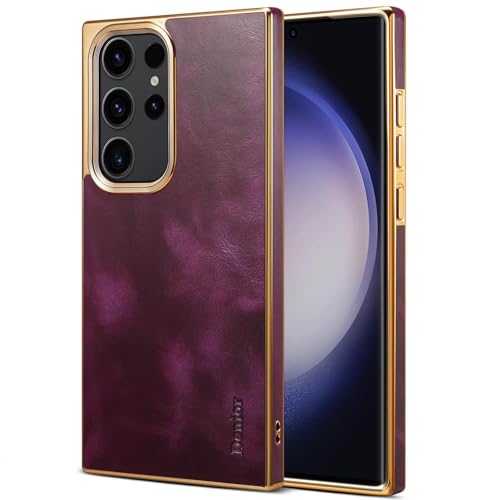 Coque Galaxy S26 Ultra en cuir violet pour protéger votre smartphone au quotidien