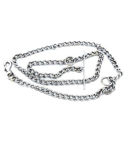 Image of Dog Chain Silver Grind No.6 Heavy Weight Dogs Leash Heavy Duty Dog Chain with Heavy Hook (L - 60inch) for Large Dogs (6 Number)