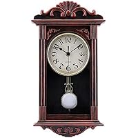16" Battery Operated Pendulum Analog Rectangular Wall Clock only