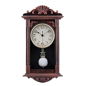 jomparis Pendulum Wall Clock Gifts for Dad,Dad Gifts for Christmas Retro Quartz Decorative Battery Operated Wall Clock for Living Room, Office, Home Decor(16 Inch, Bronze)
