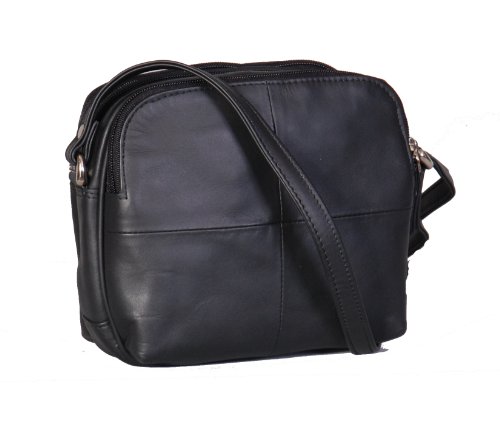 Sac bandoulière en cuir véritable pour femme afin de ranger vos essentiels avec ses compartiments