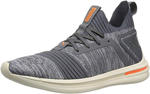 Puma Men's Ignite Limitless SR Evoknit Sneaker, Iron gate-Shocking Orange, 12 M US