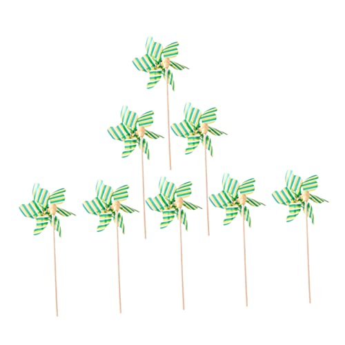 DEARMAMY 8個 カラフルな小さな風車 風スピナー屋外 風車のおもちゃ ハンドヘルド風車の装飾 大釜 たち 庭の風車 のおもちゃ 家の装飾 屋外の装飾 誕生日の装飾 手持ち風車 木製